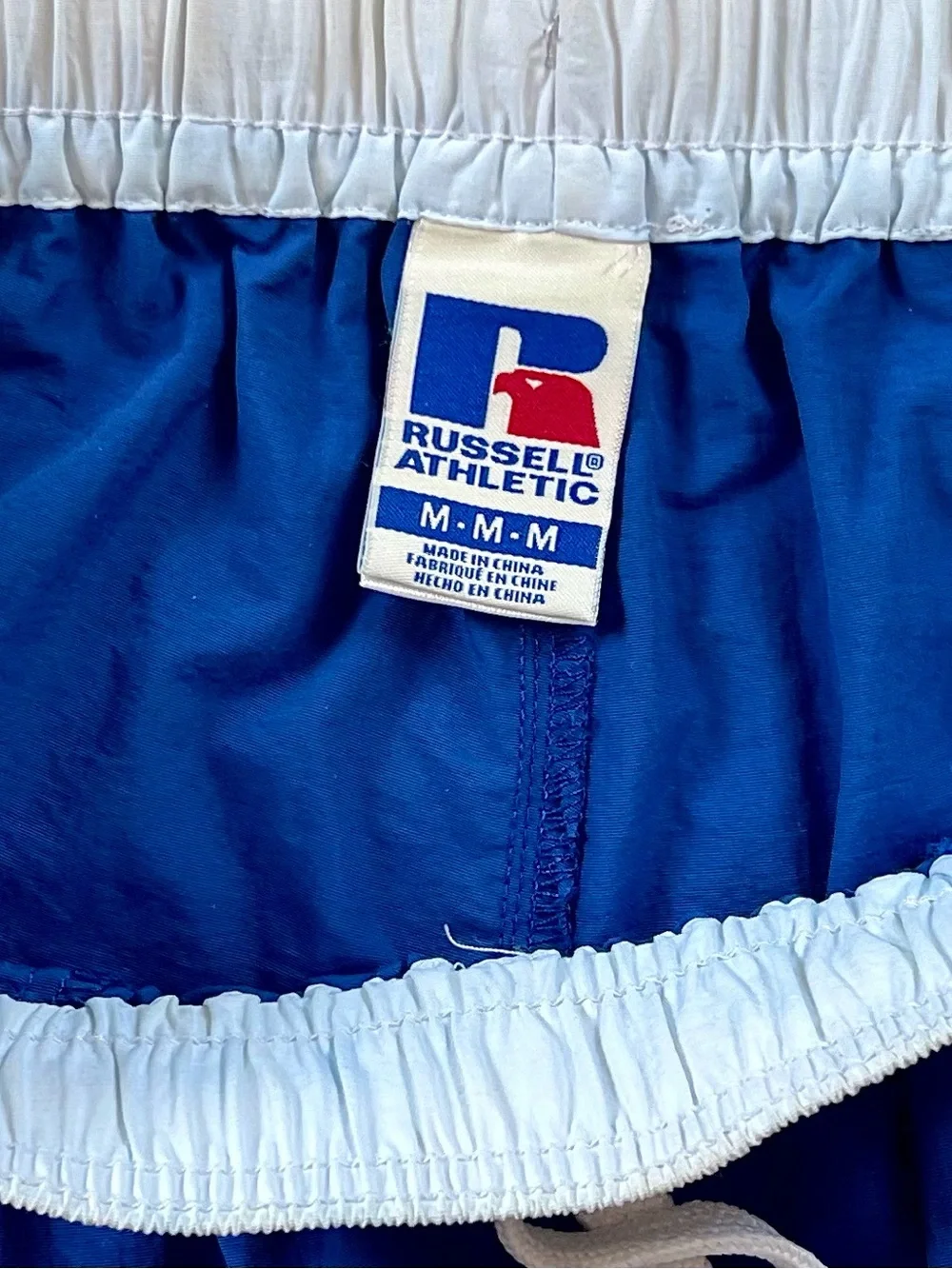 Russell Athletic Nylon Shorts Blue\White Size M